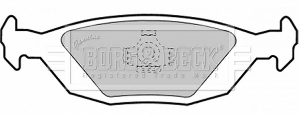 BORG & BECK stabdžių trinkelių rinkinys, diskinis stabdys BBP1252